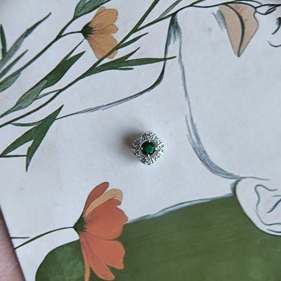 Срібна підвіска зі смарагдом nano 0.312ct