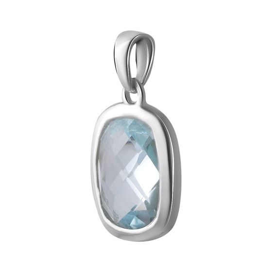 Silver pendant with a 3.495-carat topaz