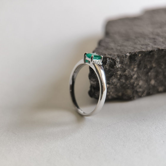 Серебряное кольцо с агатом 0.369ct