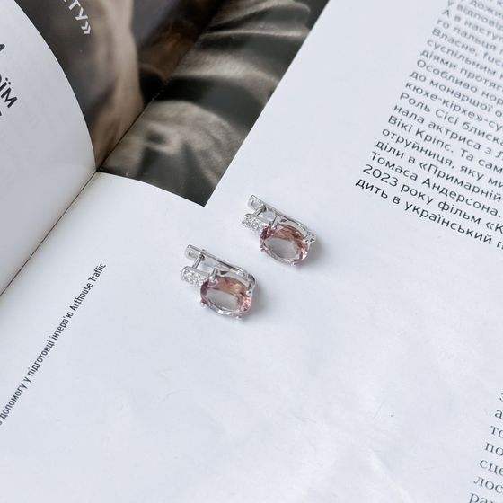 Срібні сережки з султанітом 5,116 карата