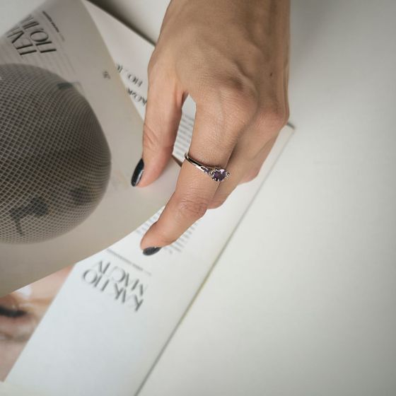 Серебряное кольцо с александритом 1.25ct