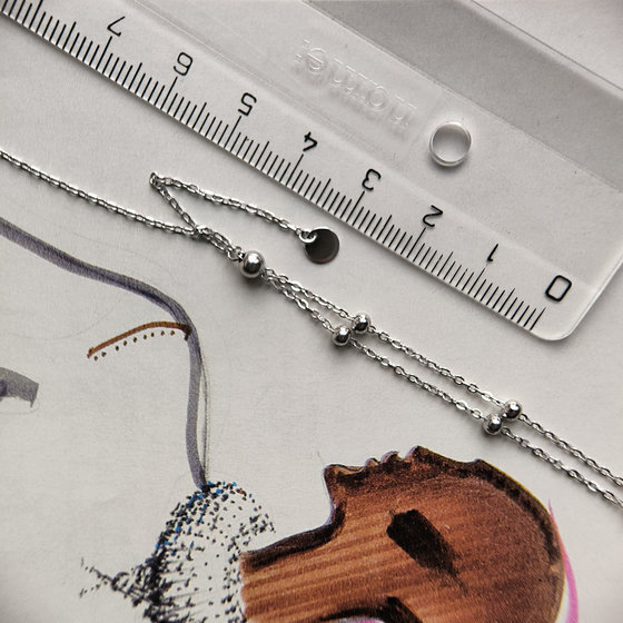 Silver necklace without stones