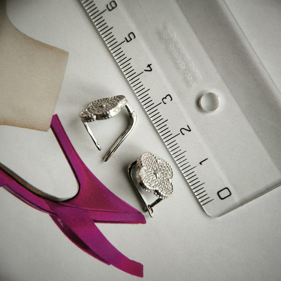 Silver earrings with cubic zirconia