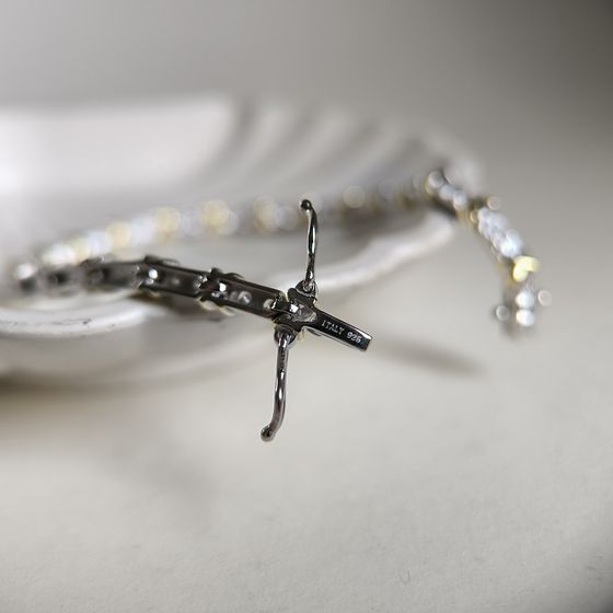 Серебряный браслет с фианитами