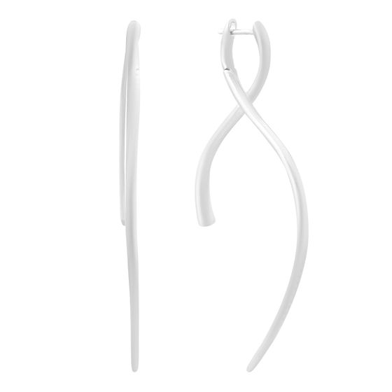 Silver earrings without stones