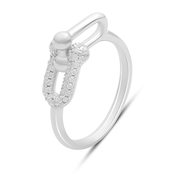 Silver Ring with Fianites