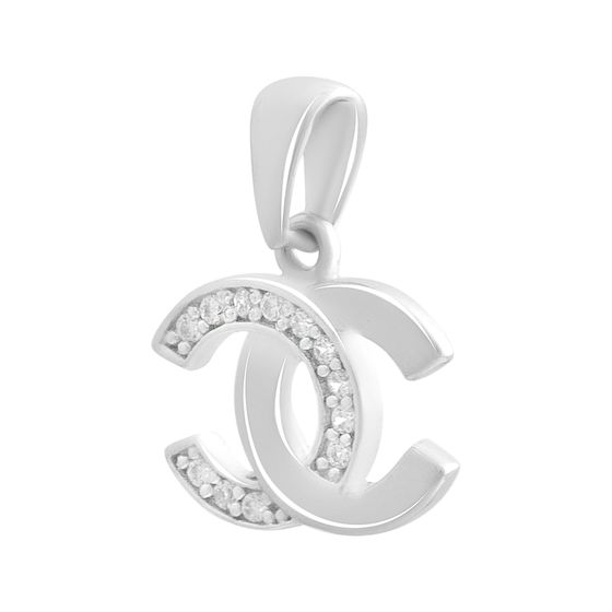 Срібна підвіска з фіанітами 0.12ct