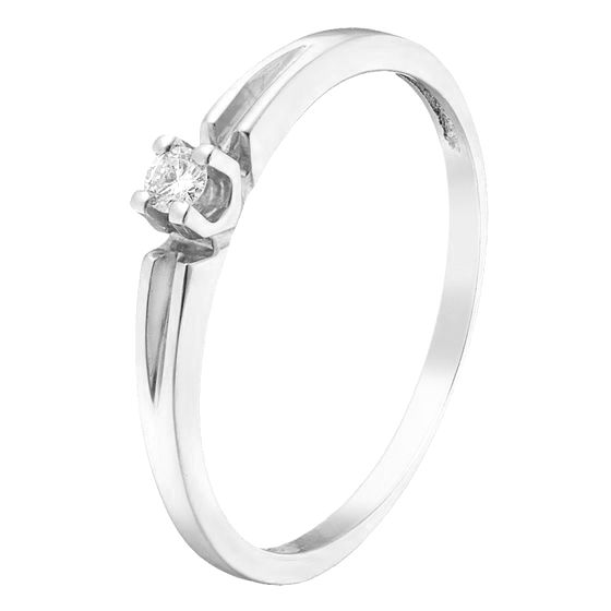 Золотое кольцо с бриллиантом 0.06ct