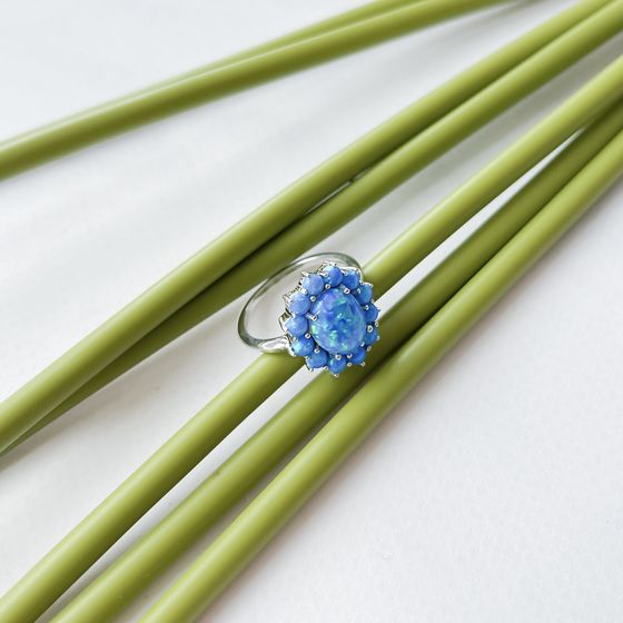 Срібна каблучка з опалом 1.94ct