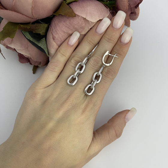 Срібні сережки без каменів