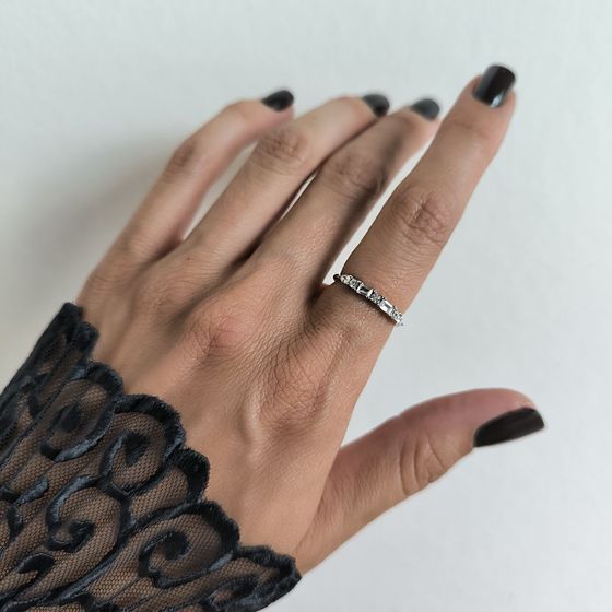 Silver Ring with Fianites