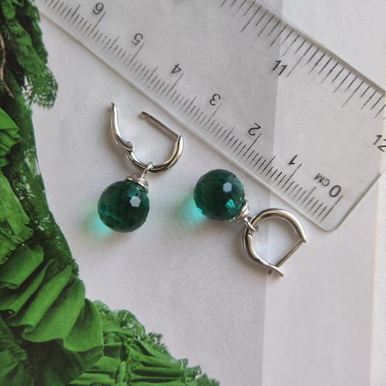 Срібні сережки з фіанітами