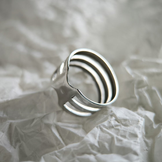 Silver ring without stones