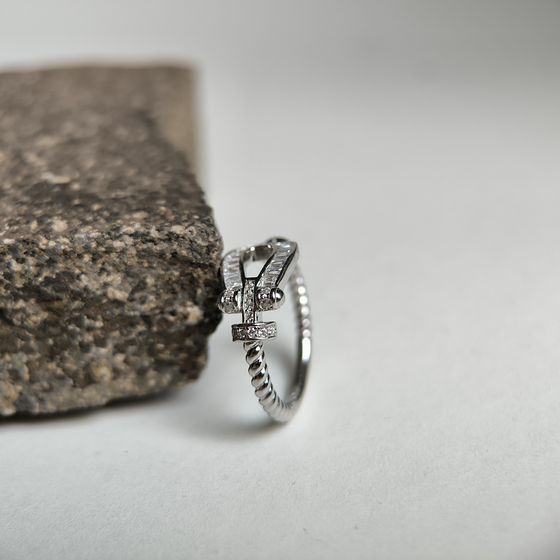 Silver Ring with Fianites