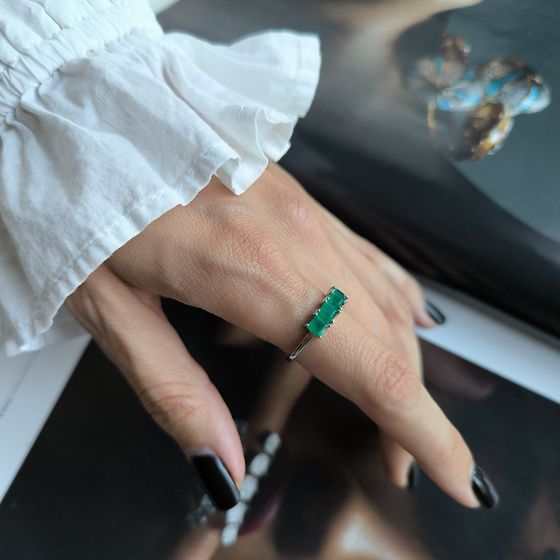 Срібна каблучка з агатом 1.35ct
