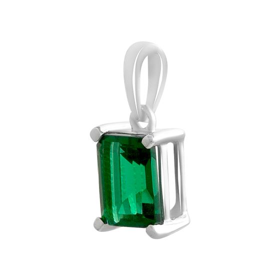 Срібна підвіска із смарагдом nano 1.383ct