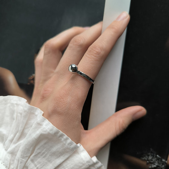 Silver ring without stones