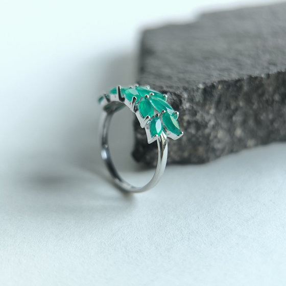 Серебряное кольцо с агатом 1.805ct
