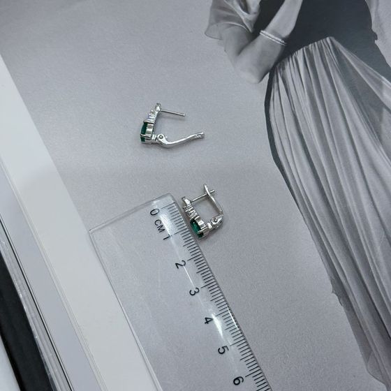 Срібні сережки з агатом 1,827 карата