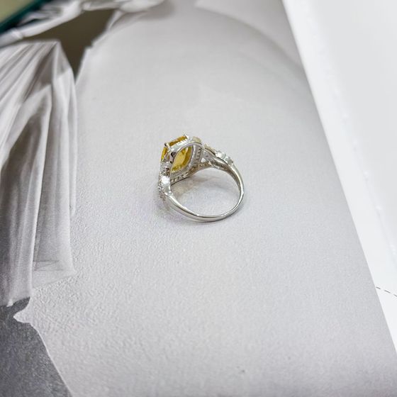 Срібна каблучка з цитрином nano 3.383ct