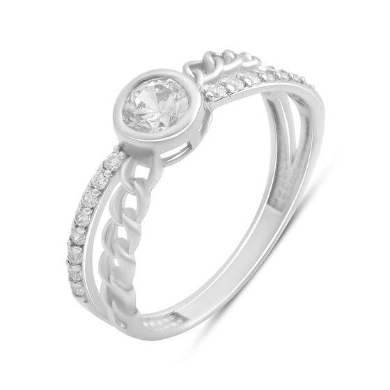 Silver Ring with Fianites