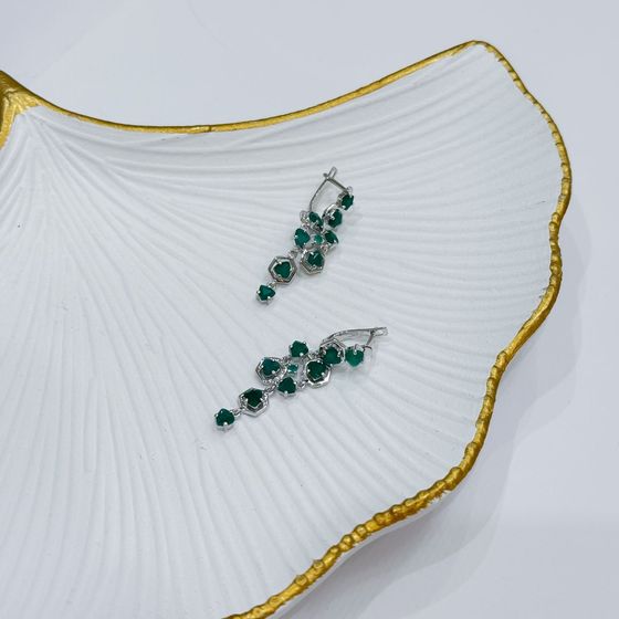 Silver earrings with agate 3.177ct