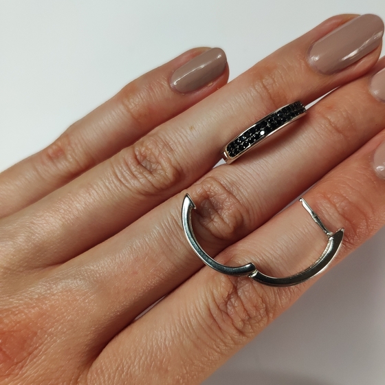 Silver Earrings with Fianites