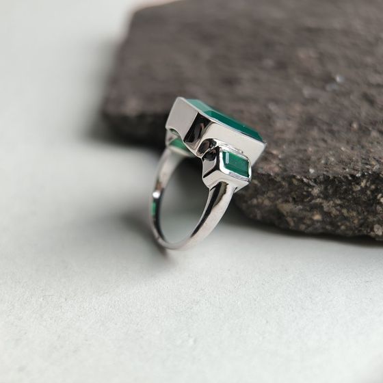 Срібна каблучка з агатом 7,162 карата