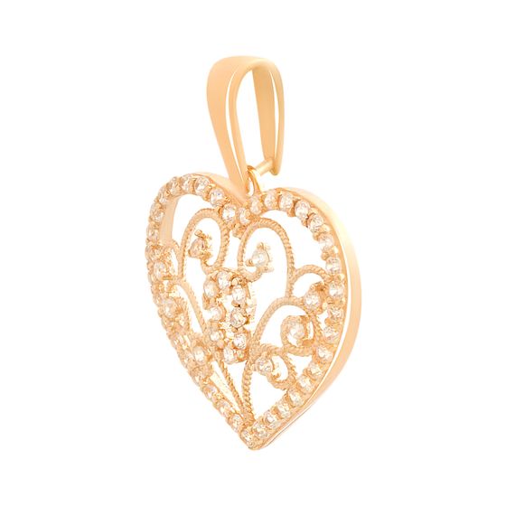 Золотая подвеска с фианитами 0.52ct