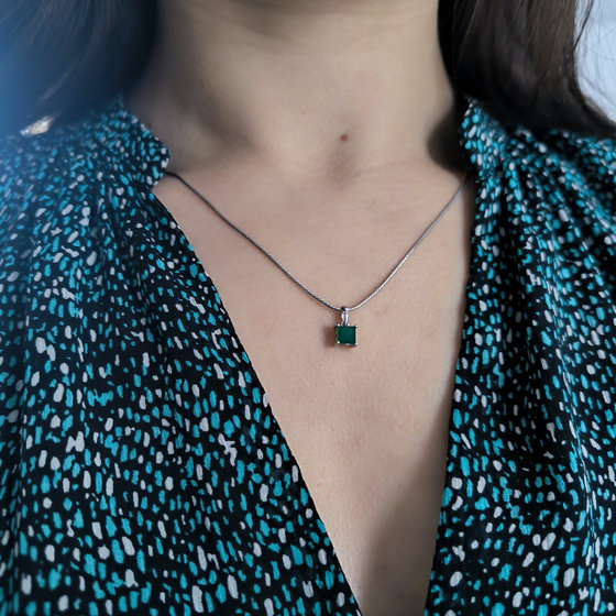 Срібна підвіска з агатом 0.617ct