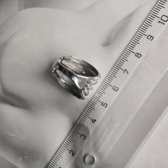 Silver ring without stones