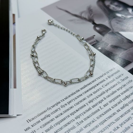 Silver bracelet without stones