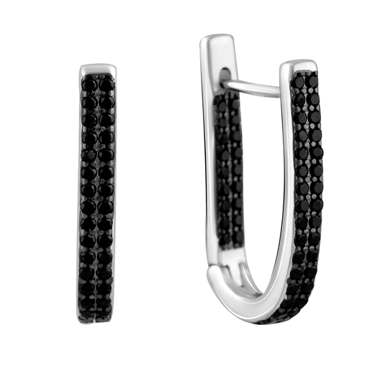 Silver Earrings with Fianites