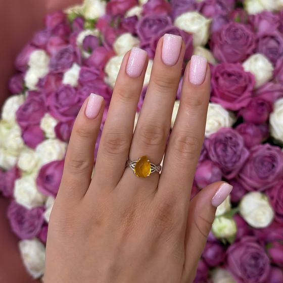 Срібна каблучка з цитрином nano 3.05ct