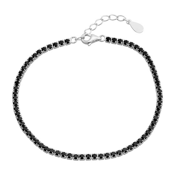 Срібний браслет з фіанітами