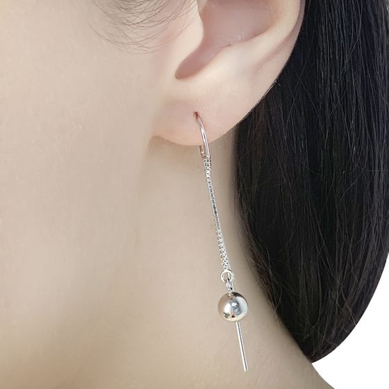 Серебряные серьги без камней