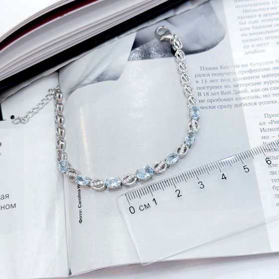 Срібний браслет з топазом 4.277ct