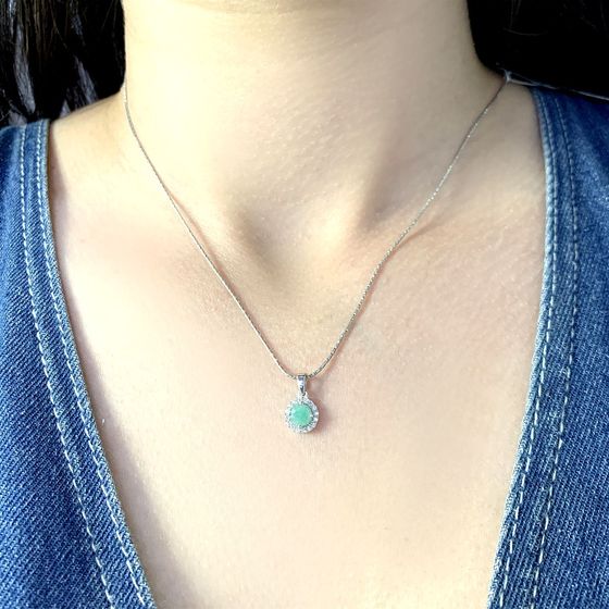 Срібна підвіска зі смарагдом 0,705 карата