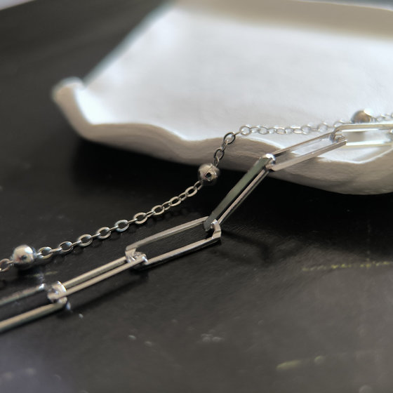 Silver bracelet without stones