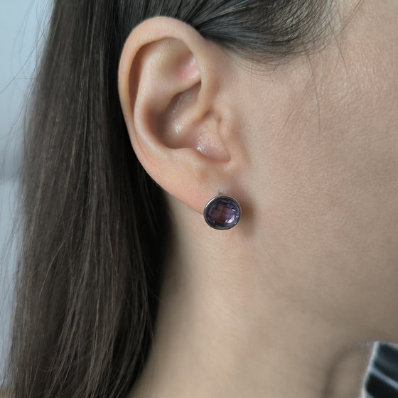 Срібні сережки з фіанітами