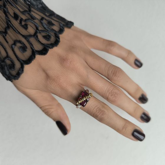 Срібна каблучка з рубіном 4.188ct