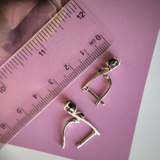 Серебряные серьги с сапфиром 2.363ct