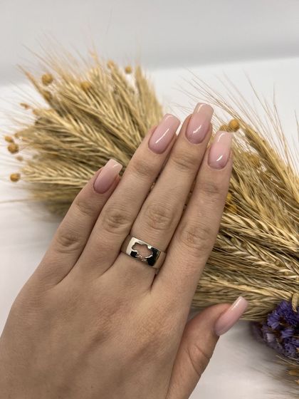 Silver ring without stones