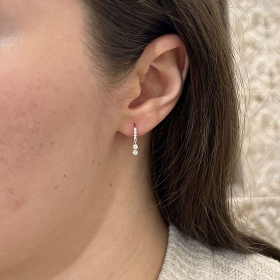 Серебряные серьги с фианитами