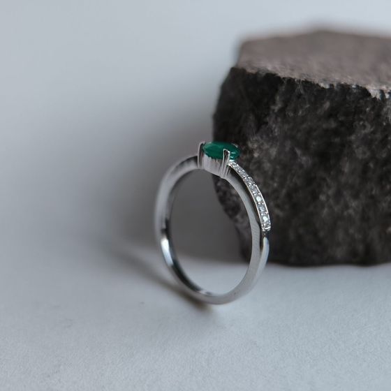 Срібна каблучка з агатом 0.628ct