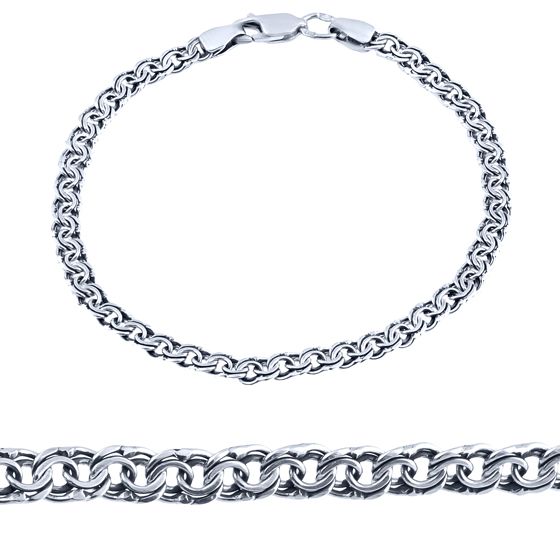 Silver bracelet without stones