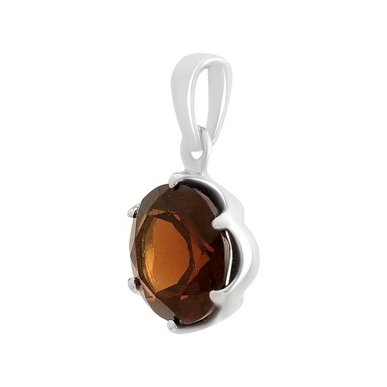 Серебряная подвеска с гранатом