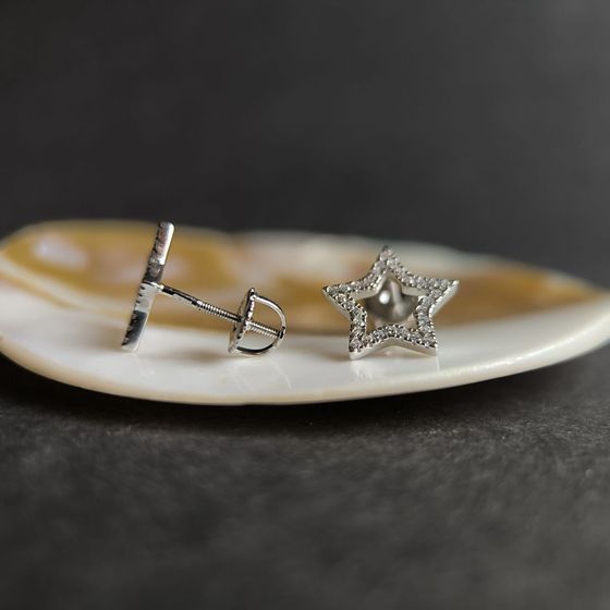 Срібні сережки з фіанітами