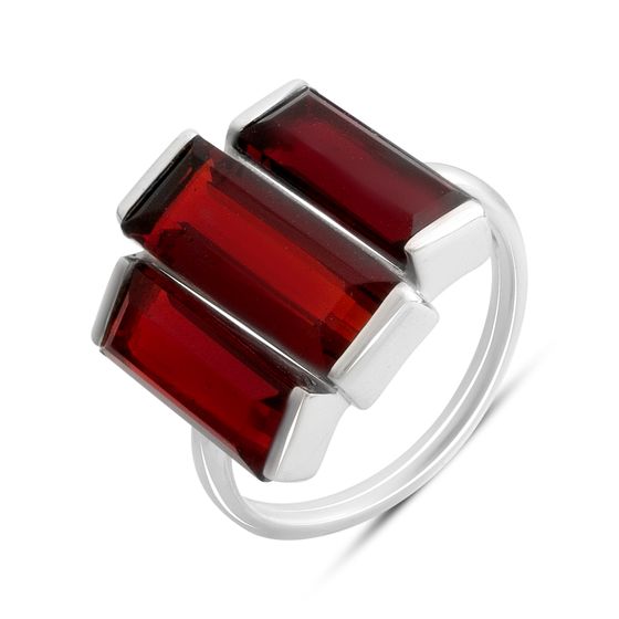 Срібна каблучка з гранатом nano 6.717ct