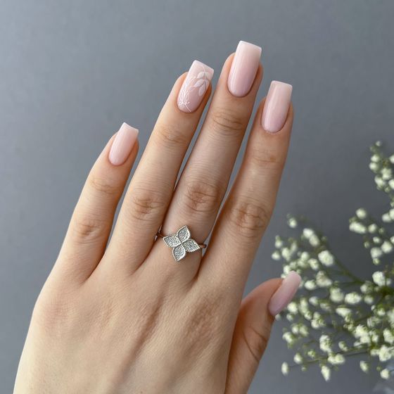 Silver Ring with Fianites